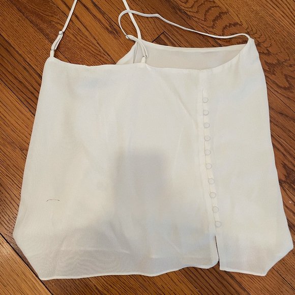Joie Abdi Side-Button Crepe Camisole Top, Small - Picture 3 of 4